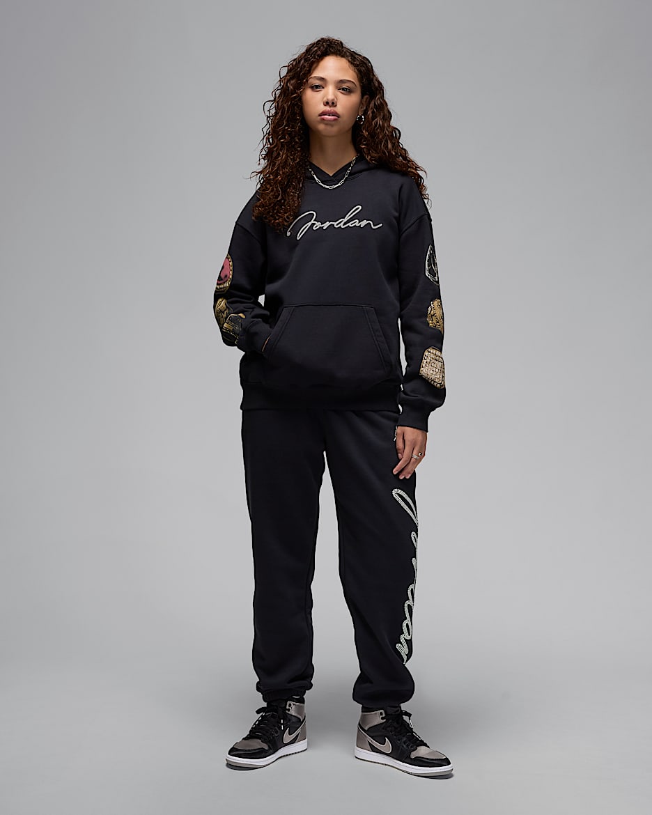 Sudadera con gorro sin cierre para mujer Jordan Brooklyn Fleece